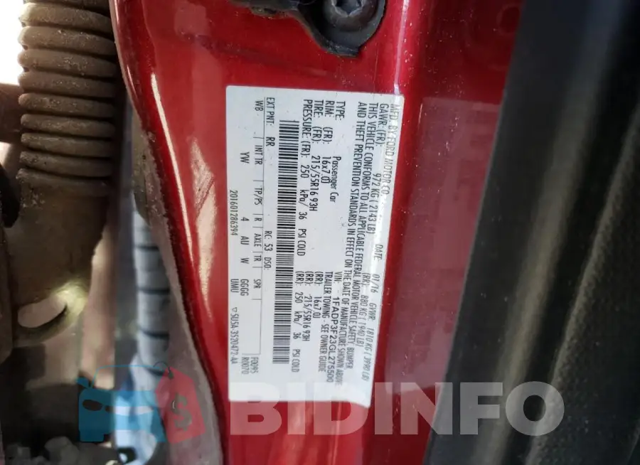 1FADP3F23GL275500 Photo# 12