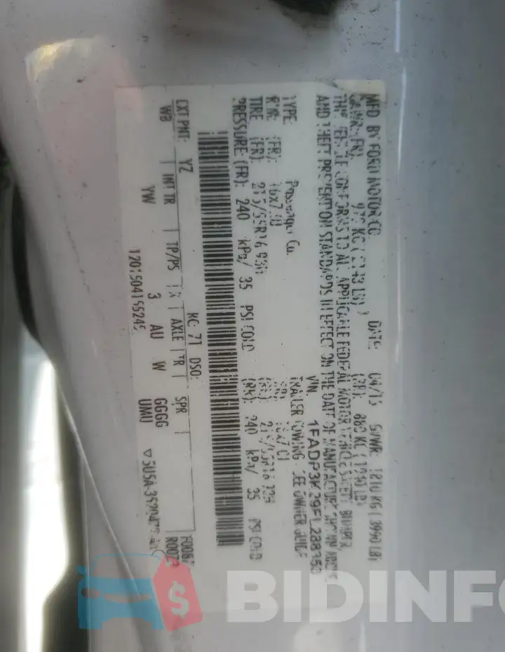1FADP3K29FL288353 Photo# 13