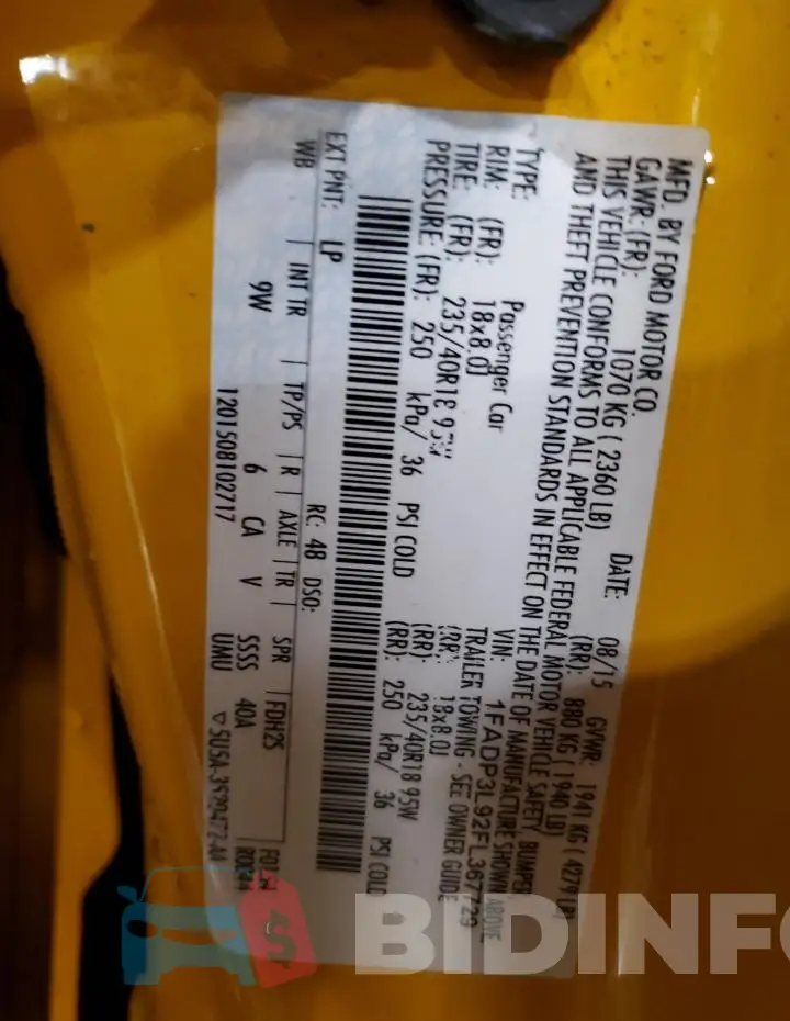 1FADP3L92FL367729 Photo# 12