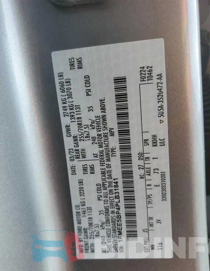 1FMEE5BP4PLB31841 Photo# 13