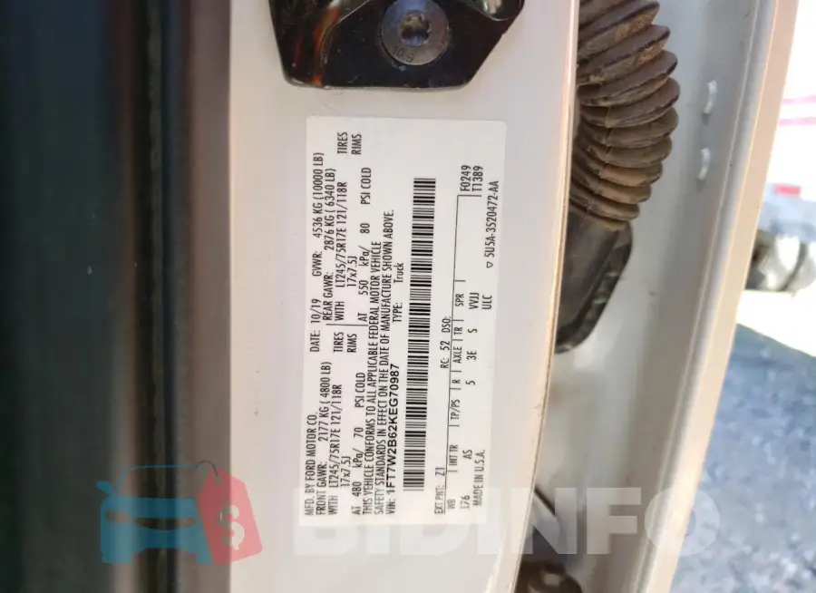 1FT7W2B62KEG70987 Photo# 12