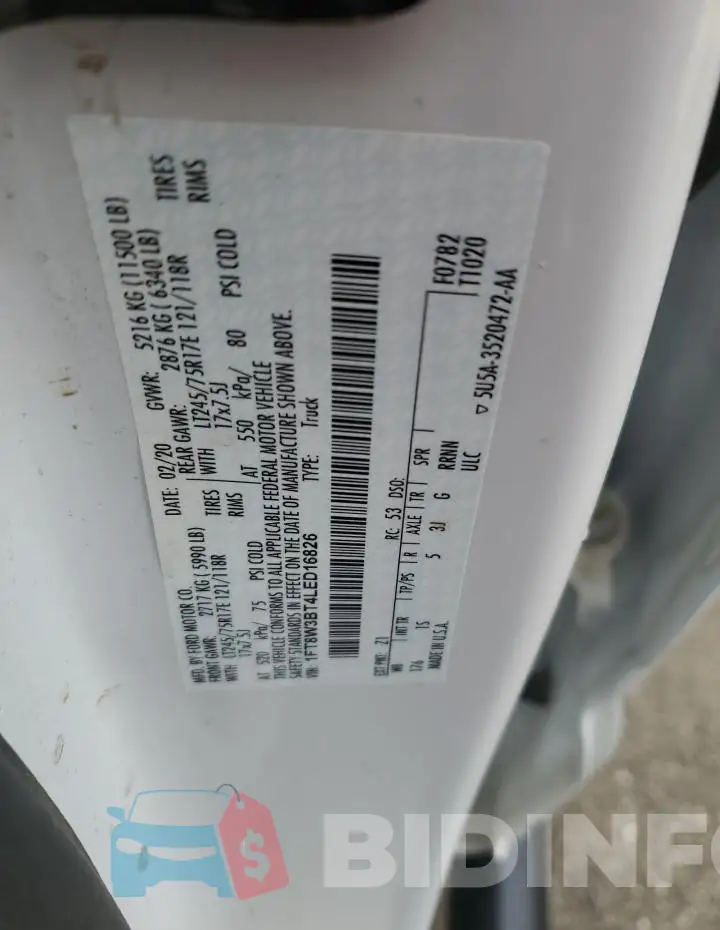1FT8W3BT4LED16826 Photo# 12