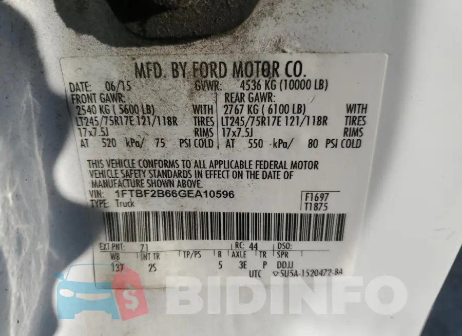 1FTBF2B66GEA10596 Photo# 12