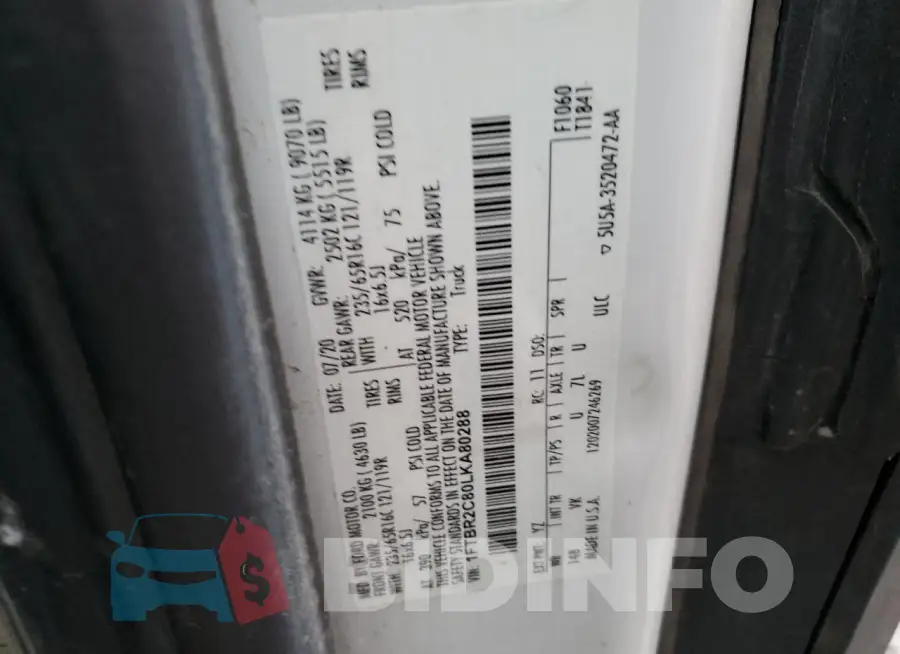 1FTBR2C80LKA80288 Photo# 13