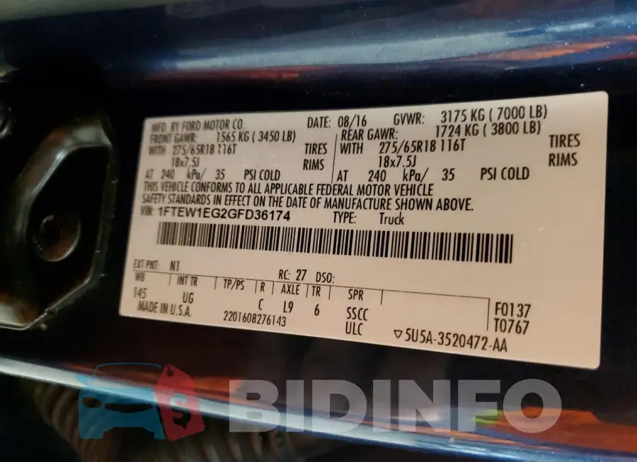 1FTEW1EG2GFD36174 Photo# 12
