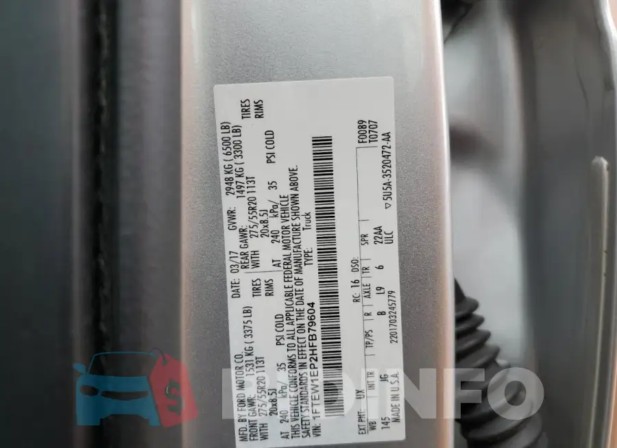 1FTEW1EP2HFB79604 Photo# 14