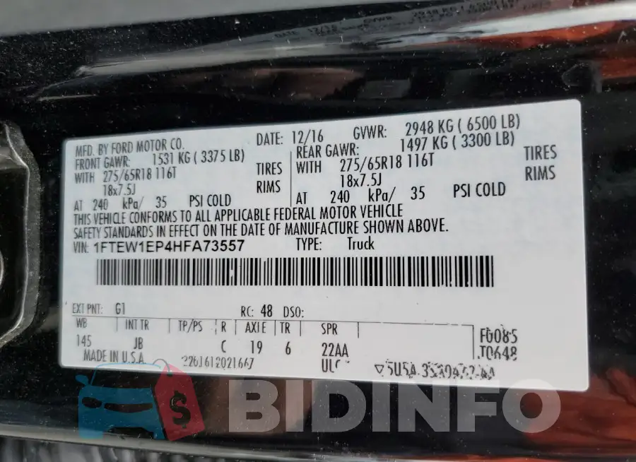 1FTEW1EP4HFA73557 Photo# 12