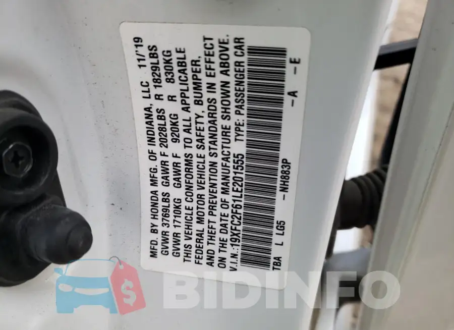 19XFC2F61LE201555 Photo# 12