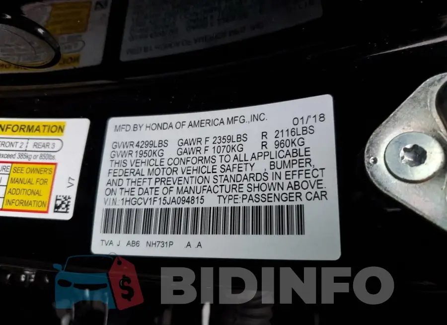 1HGCV1F15JA094815 Photo# 12