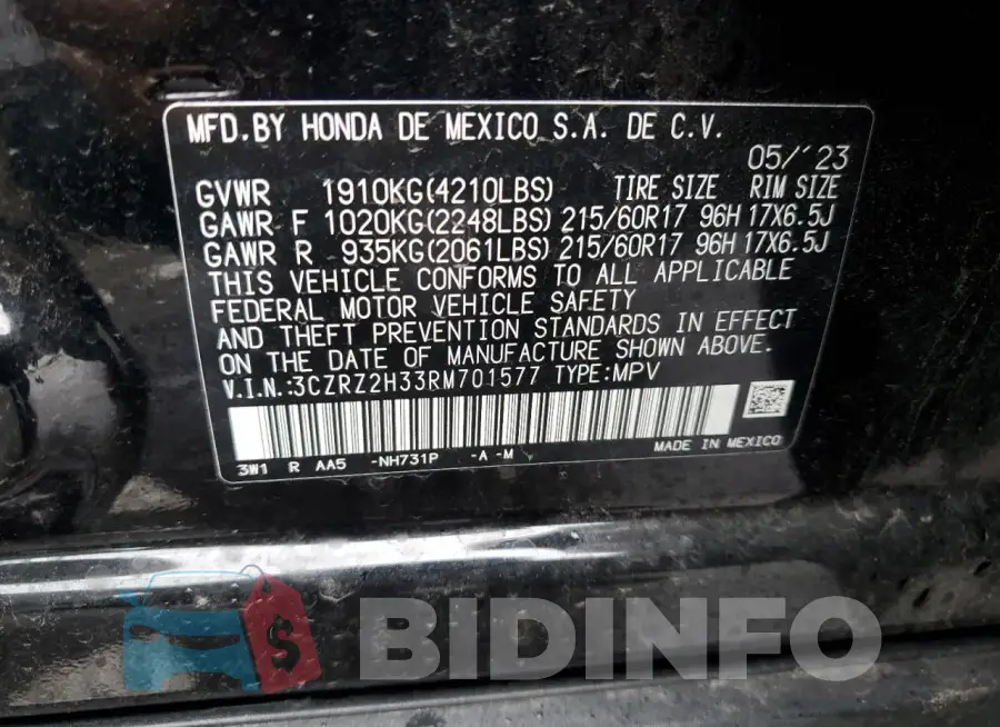 3CZRZ2H33RM701577 Photo# 12