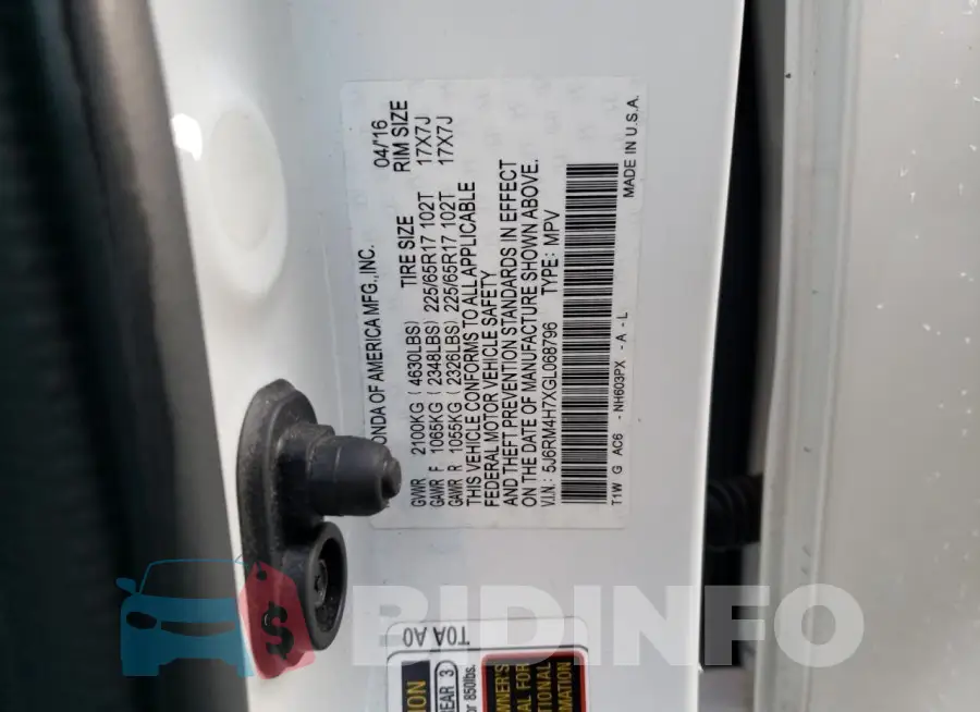 5J6RM4H7XGL068796 Photo# 12