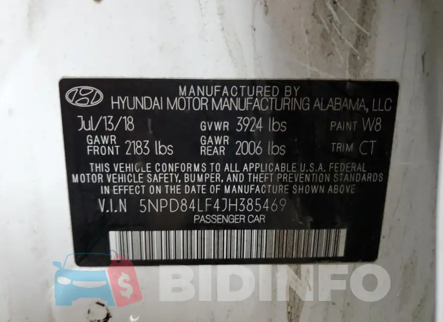 5NPD84LF4JH385469 Photo# 13