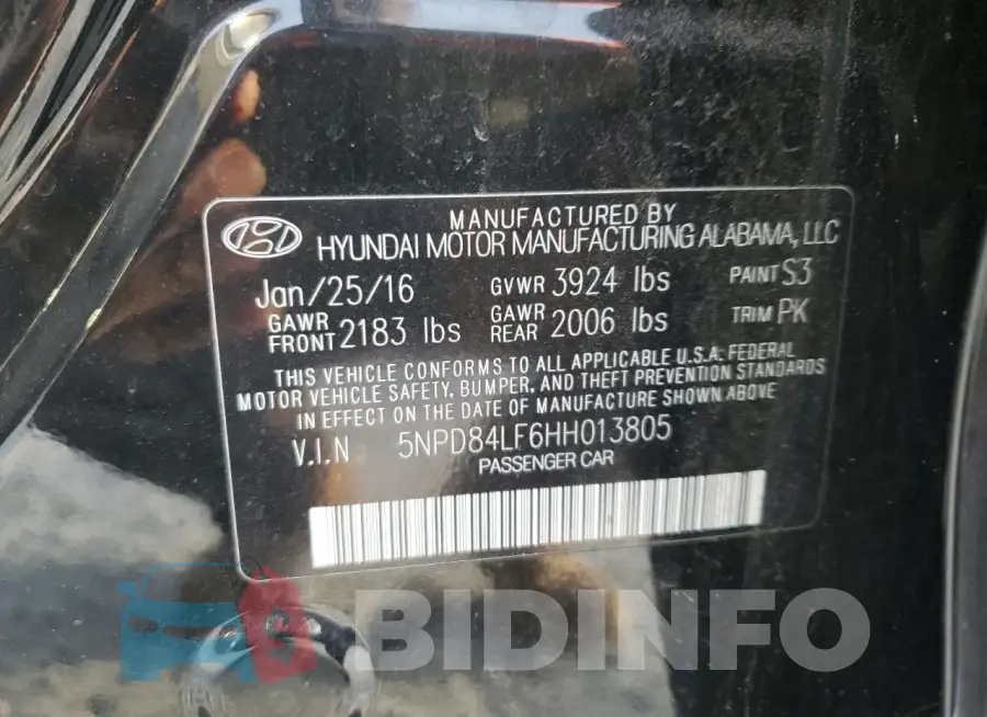 5NPD84LF6HH013805 Photo# 12