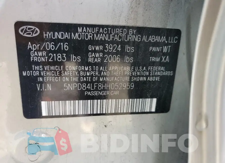 5NPD84LF8HH052959 Photo# 12
