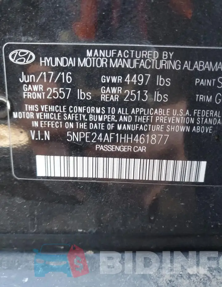 5NPE24AF1HH461877 Photo# 12