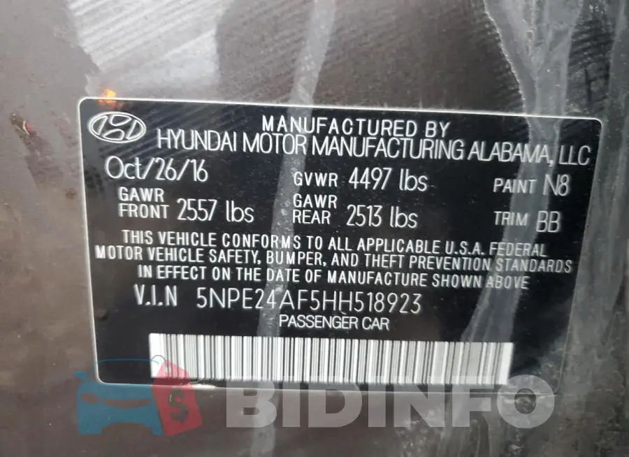 5NPE24AF5HH518923 Photo# 12