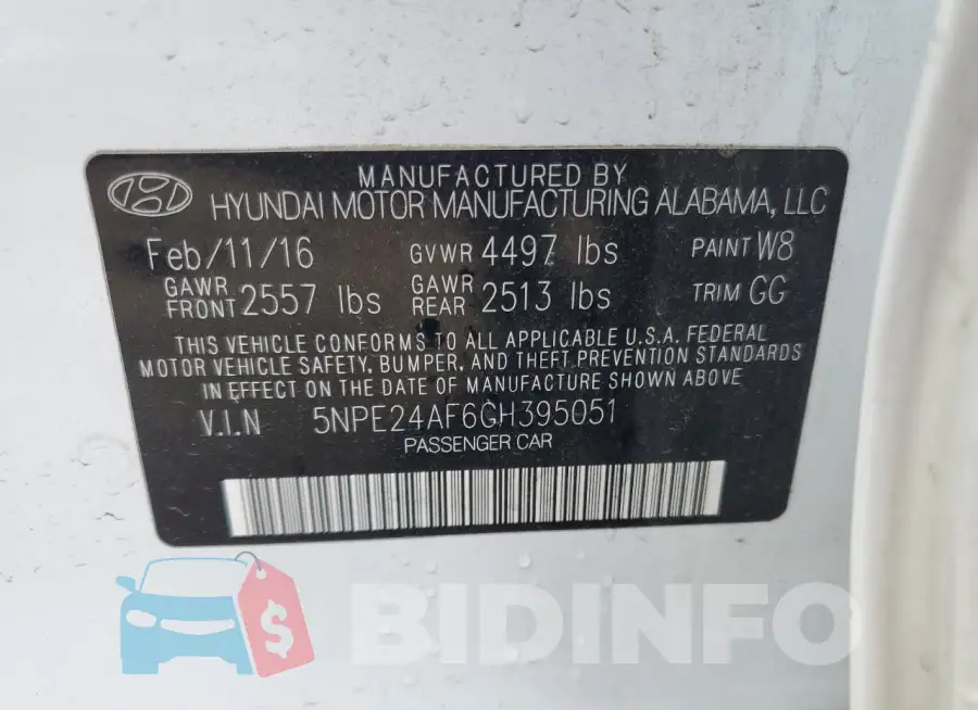 5NPE24AF6GH395051 Photo# 12