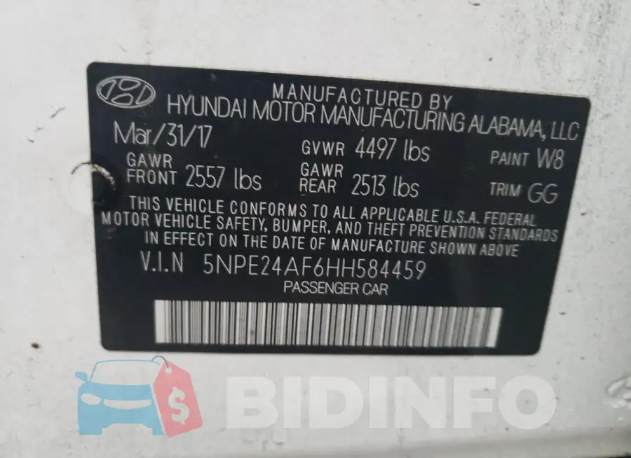 5NPE24AF6HH584459 Photo# 12