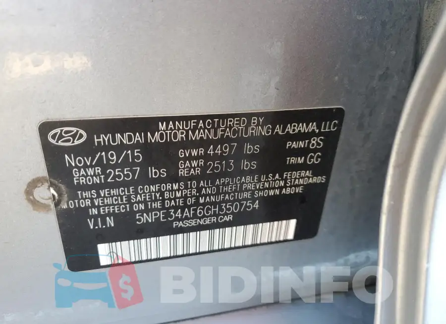 5NPE34AF6GH350754 Photo# 12