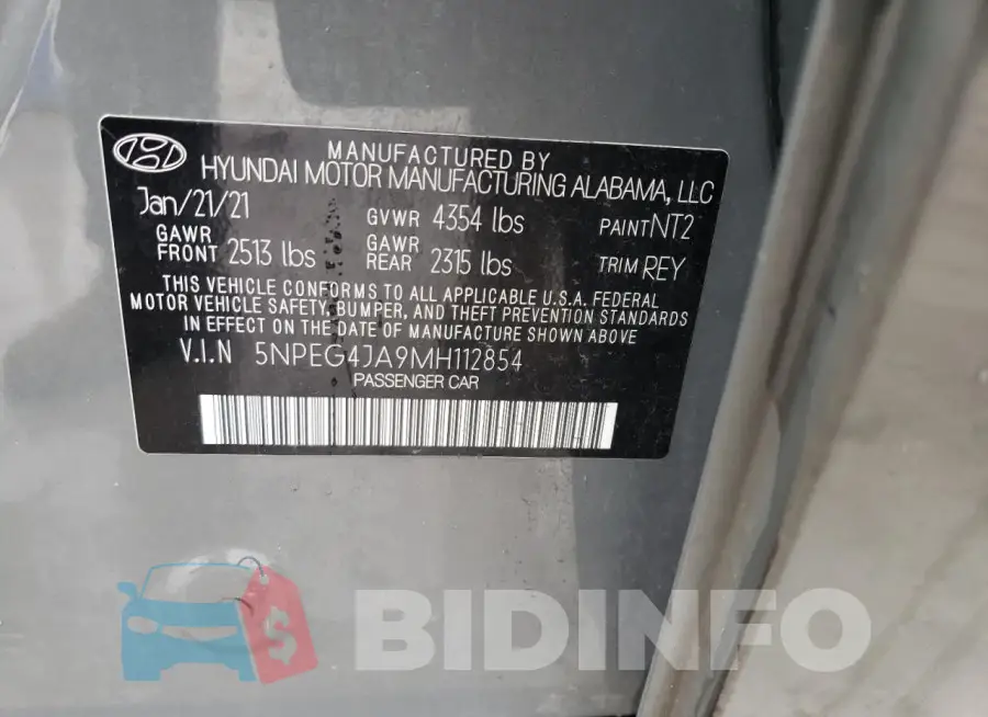 5NPEG4JA9MH112854 Photo# 12