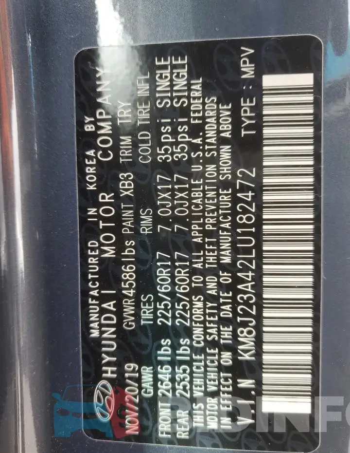 KM8J23A42LU182472 Photo# 13