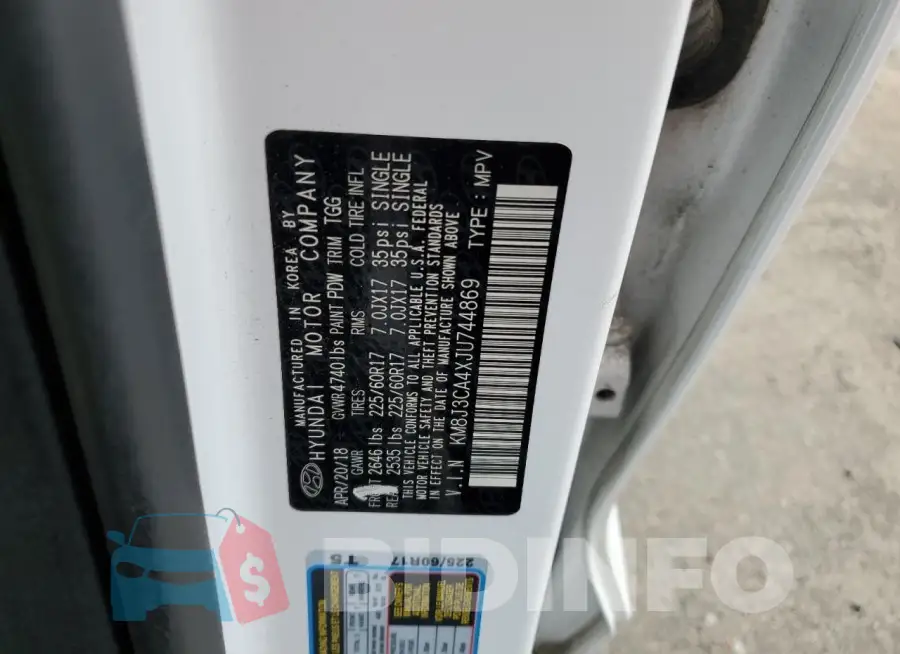 KM8J3CA4XJU744869 Photo# 12