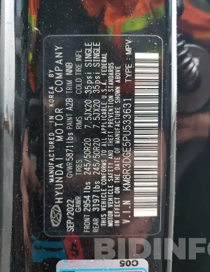 KM8R3DGE5PU533631 Photo# 13