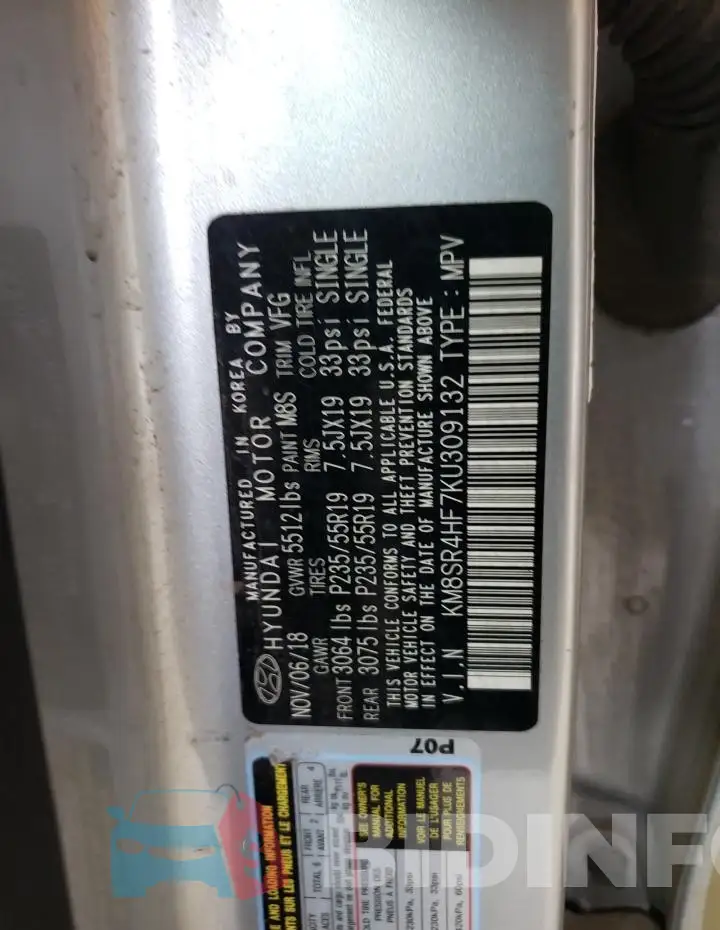 KM8SR4HF7KU309132 Photo# 12