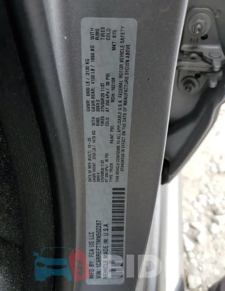 1C6RREFT7MN502287 Photo# 12