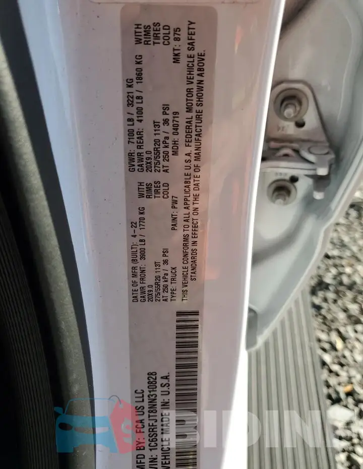 1C6SRFJT8NN310828 Photo# 12