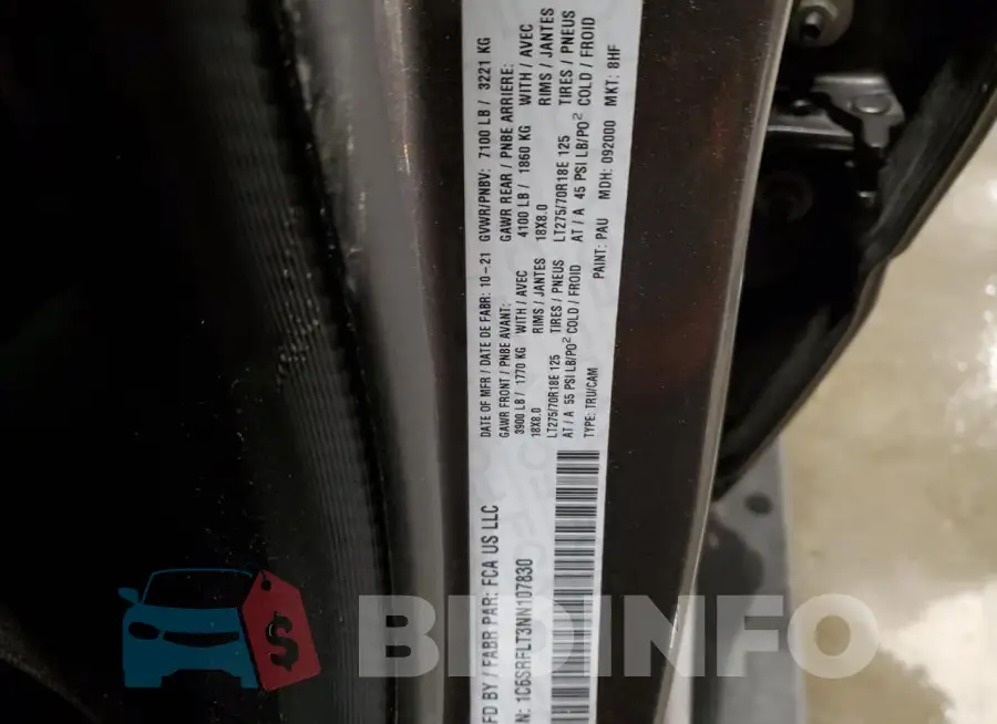 1C6SRFLT3NN107830 Photo# 12