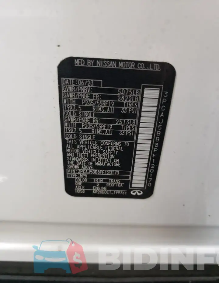 3PCAJ5BB8PF120170 Photo# 13