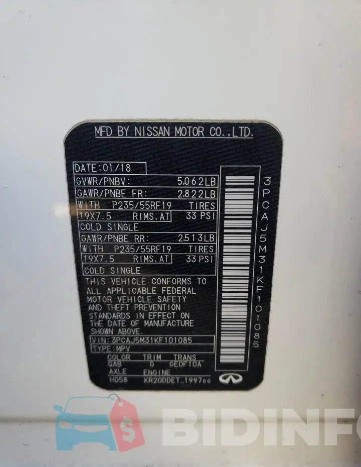 3PCAJ5M31KF101085 Photo# 14