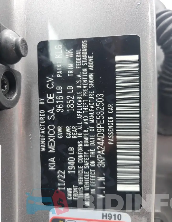 3KPA24AD9PE532503 Photo# 12