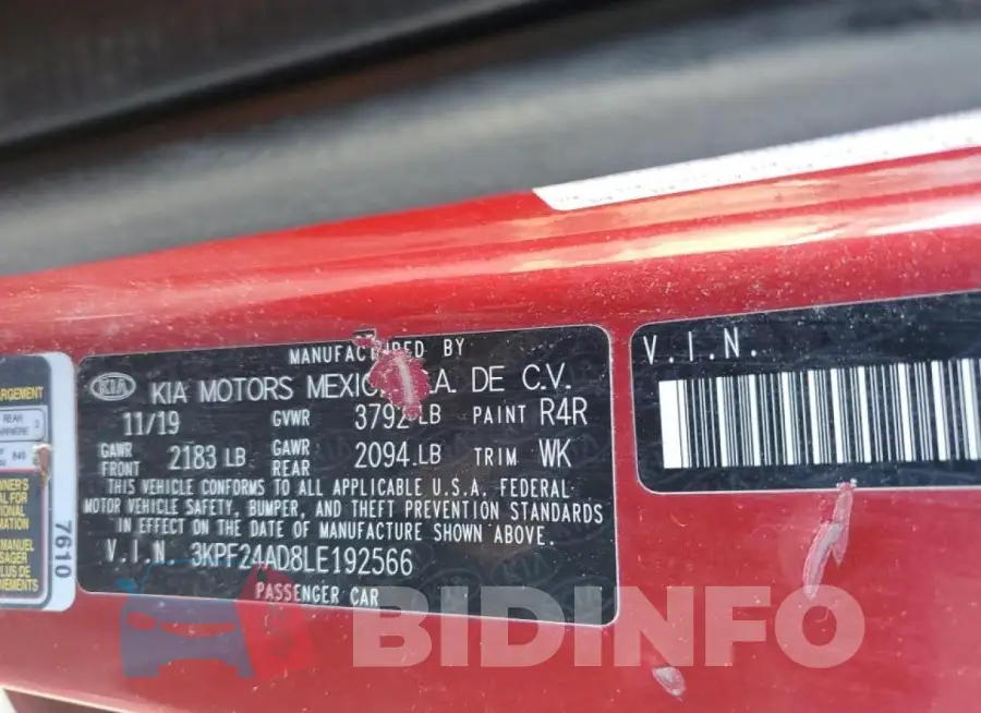 3KPF24AD8LE192566 Photo# 13