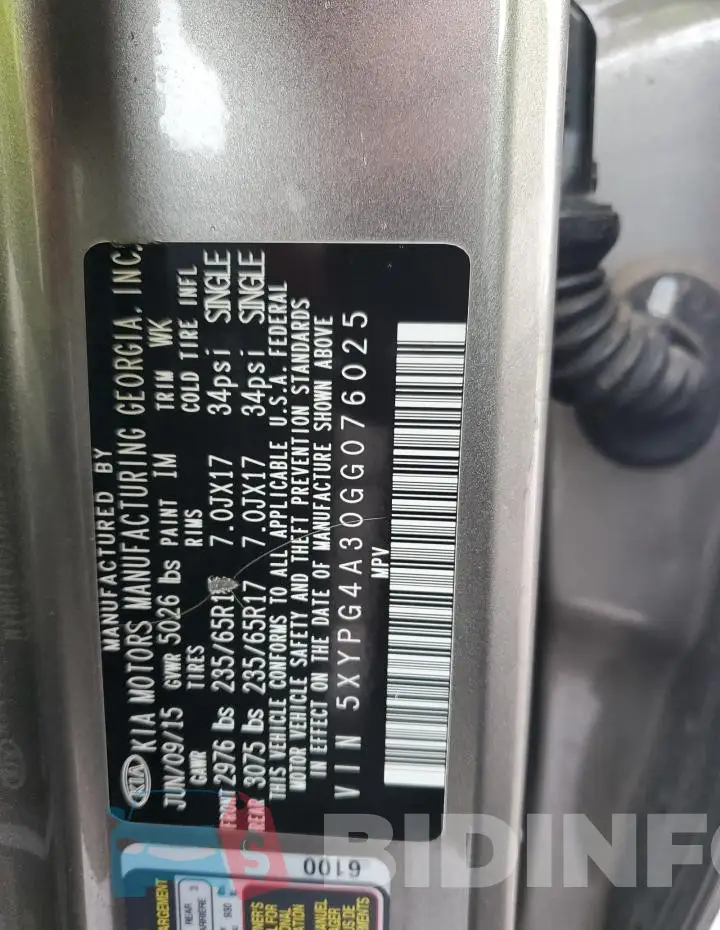 5XYPG4A30GG076025 Photo# 14