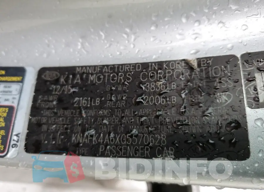 KNAFK4A6XG5570628 Photo# 12