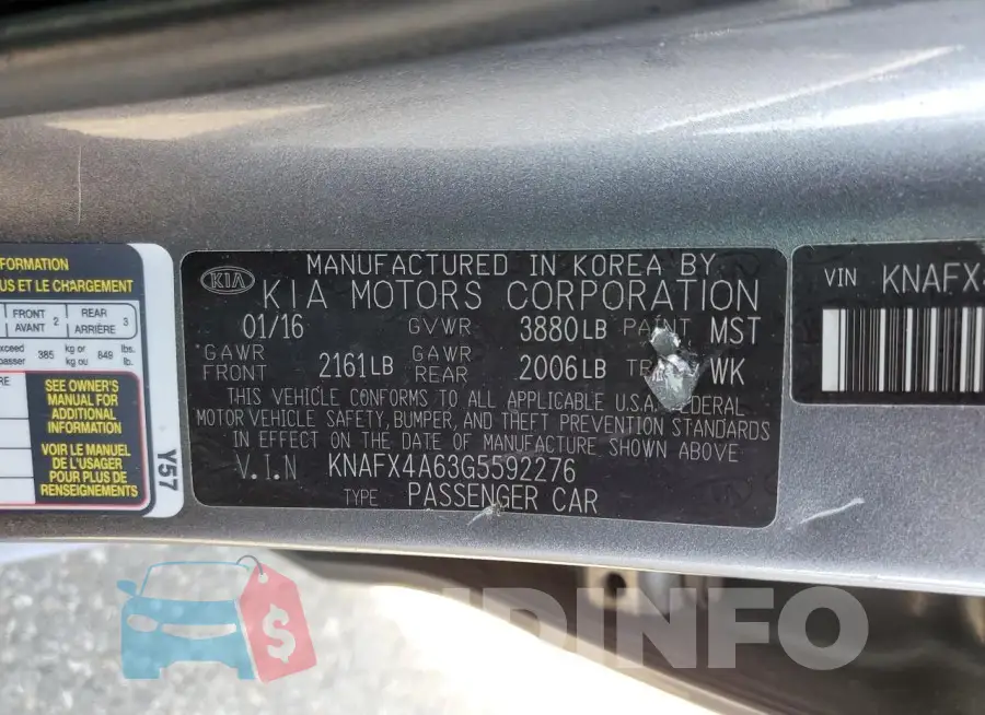 KNAFX4A63G5592276 Photo# 12