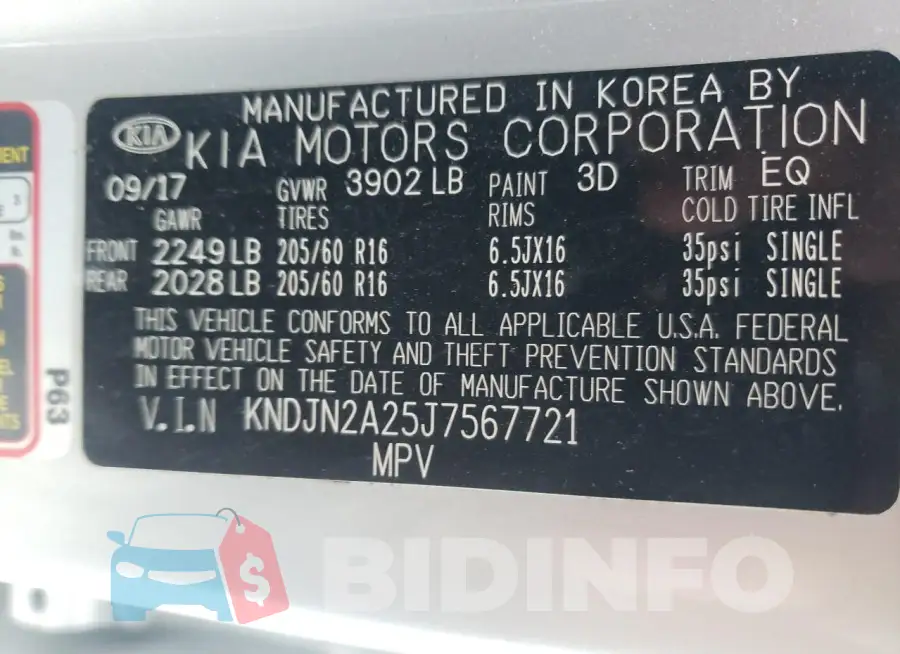 KNDJN2A25J7567721 Photo# 13