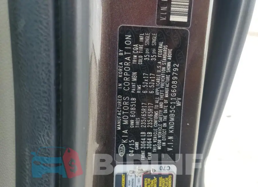 KNDMB5C11G6089792 Photo# 12