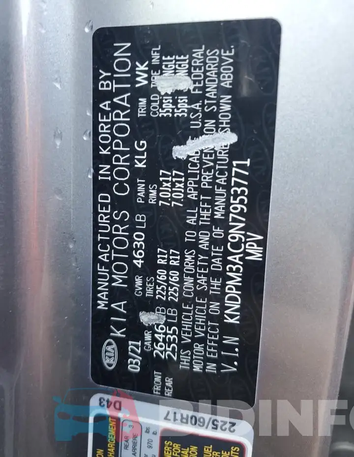 KNDPM3AC9N7953771 Photo# 12