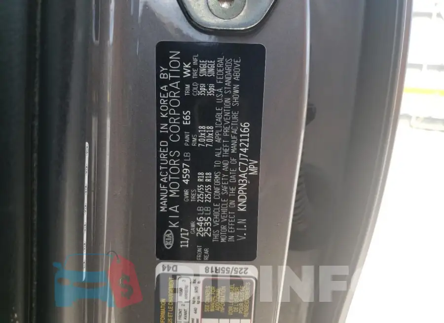 KNDPN3AC7J7421166 Photo# 12