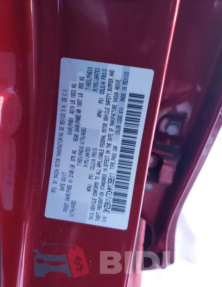 3MZBN1V70HM139511 Photo# 12