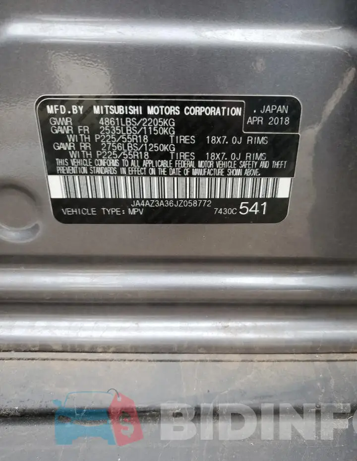 JA4AZ3A36JZ058772 Photo# 13