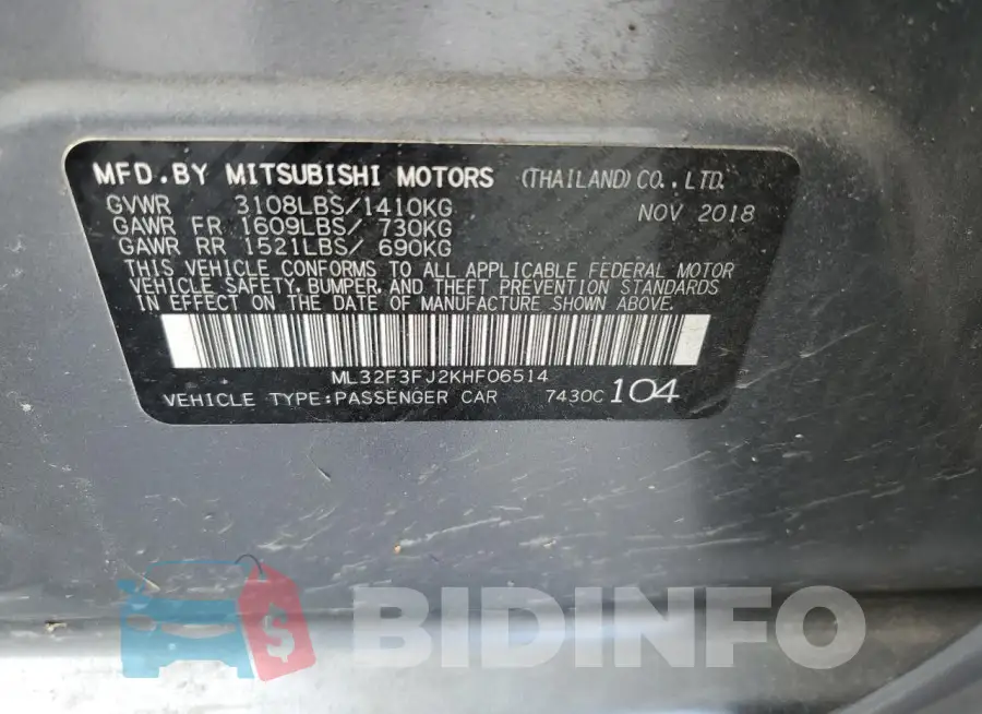 ML32F3FJ2KHF06514 Photo# 12