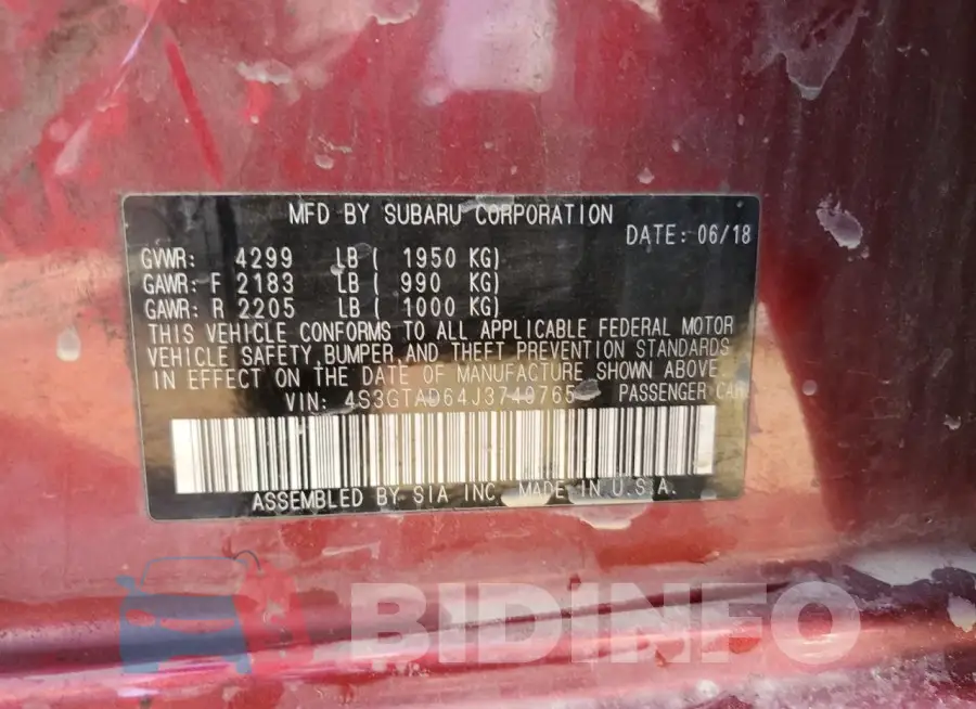 4S3GTAD64J3749765 Photo# 12