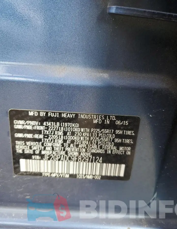JF2GPADC9F8297124 Photo# 12