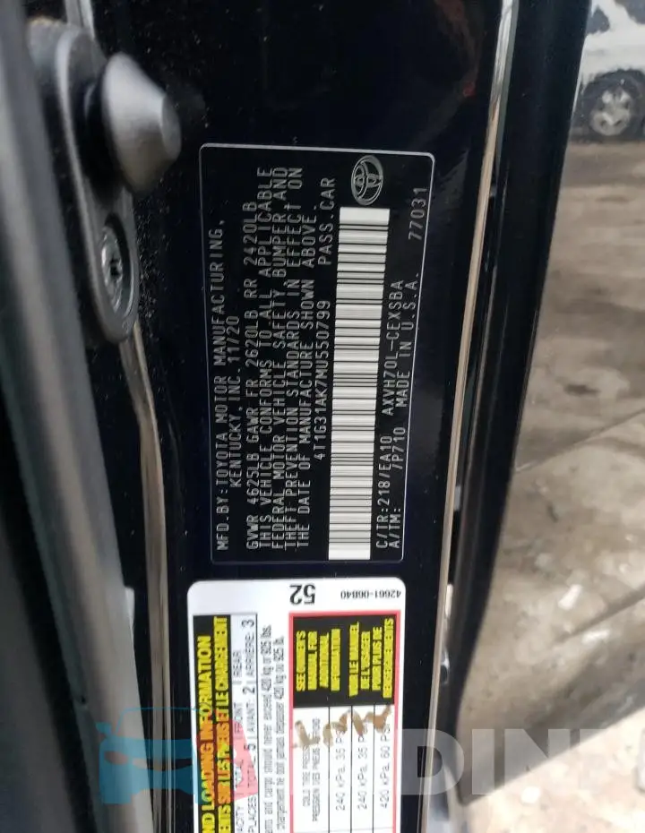 4T1G31AK7MU550799 Photo# 12