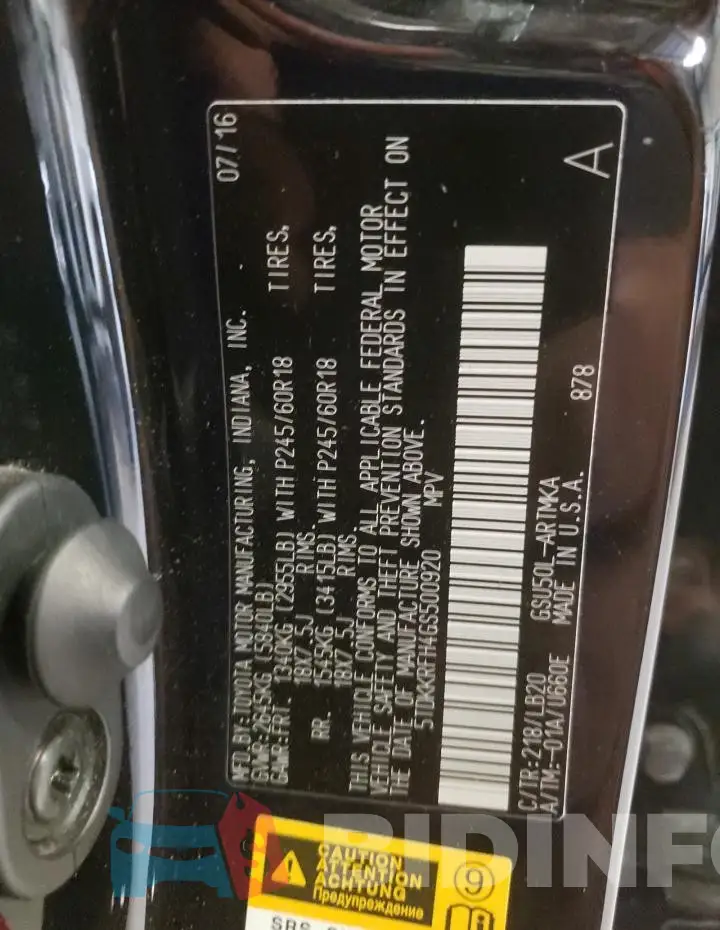 5TDKKRFH4GS500920 Photo# 14