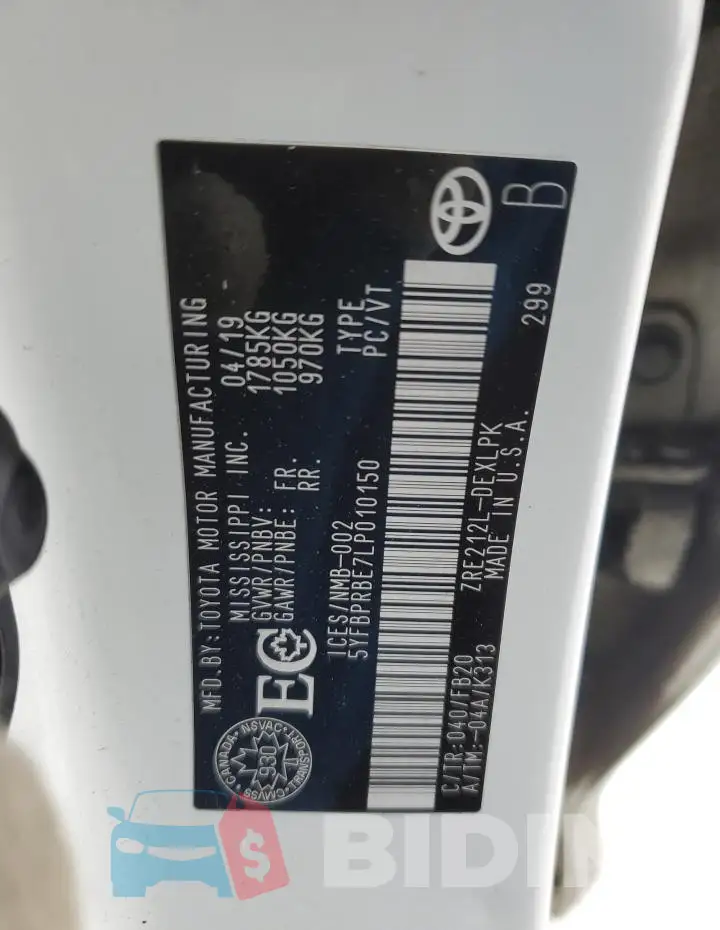 5YFBPRBE7LP010150 Photo# 12